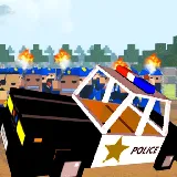 Police Craft Block Car Race