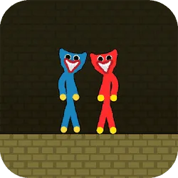 Red and Blue Stickman Huggy